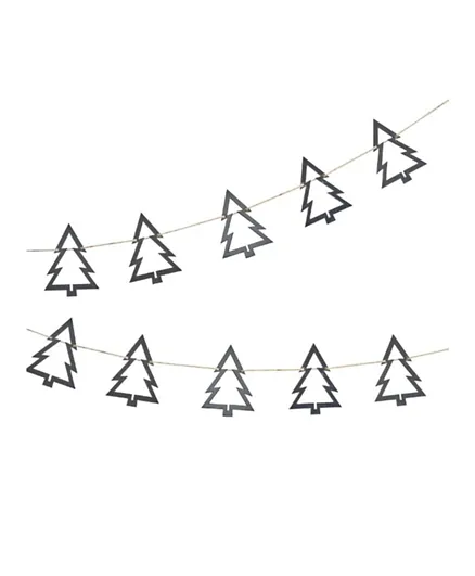 Ginger Ray Hanging Party Decorations Wooden Trees - Black