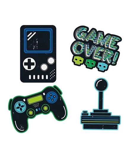 Unique Gamer Birthday Wall Decals - Set of 4