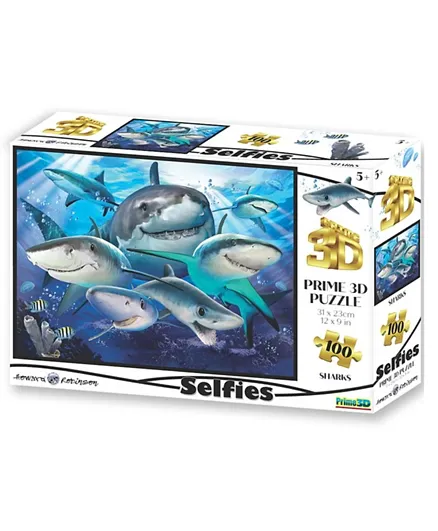 Prime 3D Howard Robinson Licensed Shark Selfie 3D Puzzle - 100 Pieces