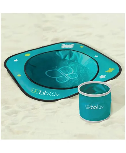 bbluv Arena Pop Up Beach Pool for Infant With Collapasible Water Bucket - Blue