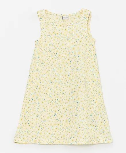 LC Waikiki All Over Floral Print A Line Dress - Yellow