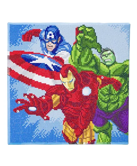 Craft Buddy Avengers Superheros Crystal Art Canvas Kit