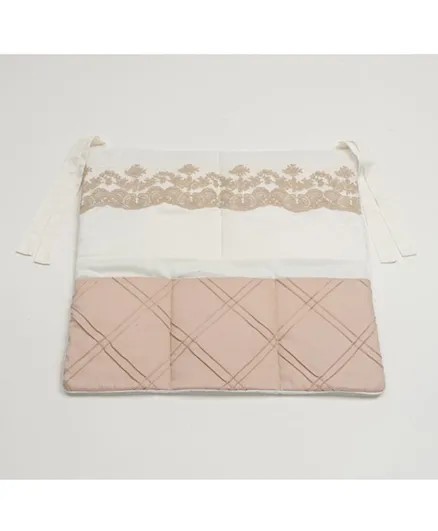 Monnet Baby French Lace Crib Bedding Organizer -  Cream