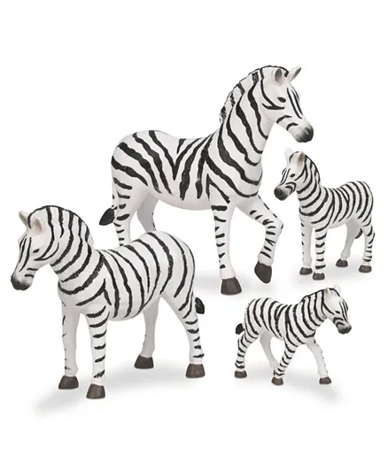 Terra Zebra Family Black and White - 4 Pieces