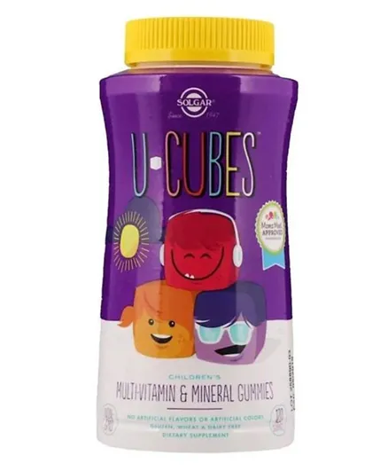 Solgar U-CUBES Multi Vitamins & Minerals For Children's - 120 Gummies