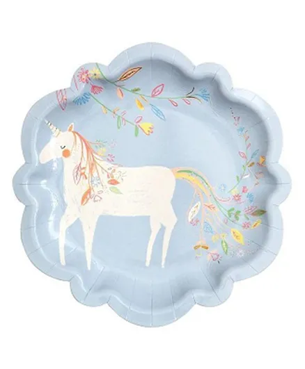 Meri Meri Magical Princess Small Plate Pack of 8 - Blue