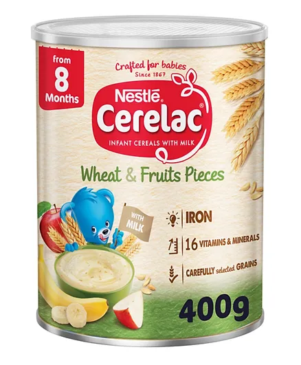 Cerelac Nestle Infant Cereal Wheat & Fruits Pieces - 400g
