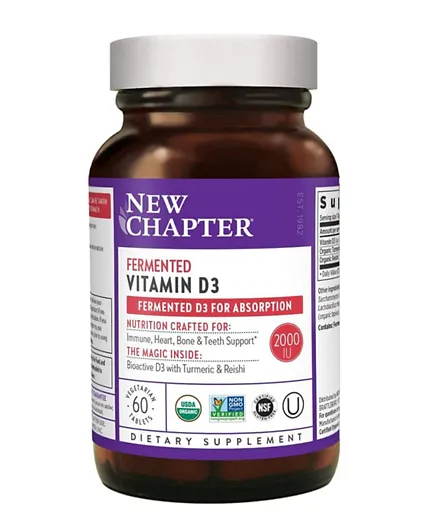 New Chapter Fermented Vitamin D3 Cap - 60 Capsules