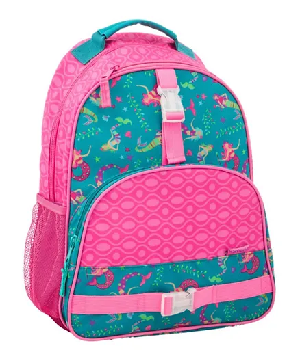 Stephen Joseph All Over Print Backpack Pink/ Green - 16 Inches