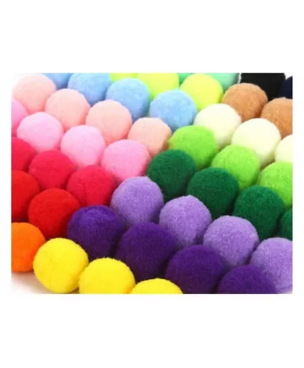 Craft Multicolour Pompom Set - Pack of 50