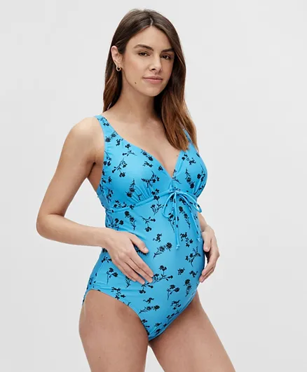 Mamalicious Josefine Fino Maternity Swimsuit - Azure Blue