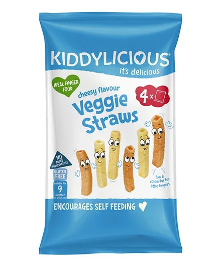 Kiddylicious Cheesy Straws Pack Of 4 - 12g Each