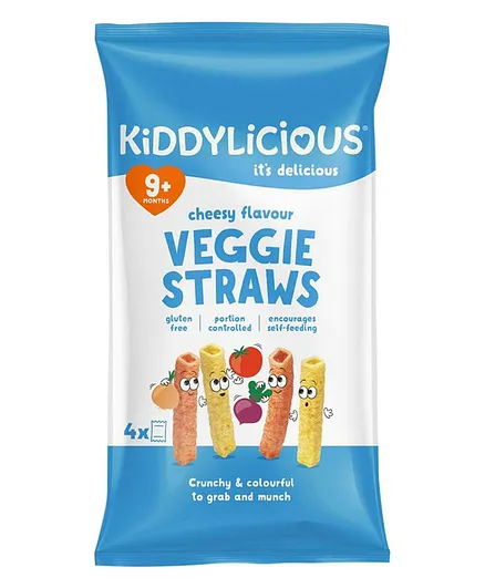 Kiddylicious Cheesy Straws Pack Of 4 - 12g Each