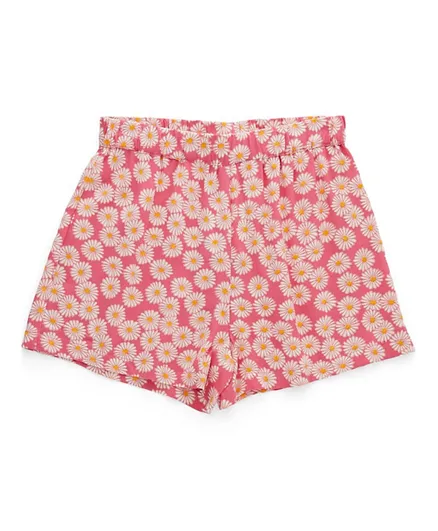 Little Pieces Floral Shorts - Pink