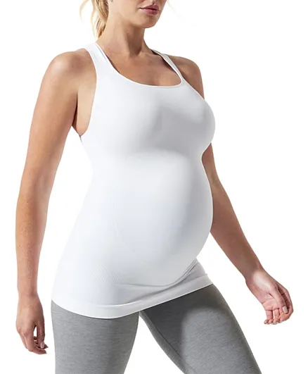 Mums & Bumps Blanqi Sport-Support Maternity Crossback Tank -  White