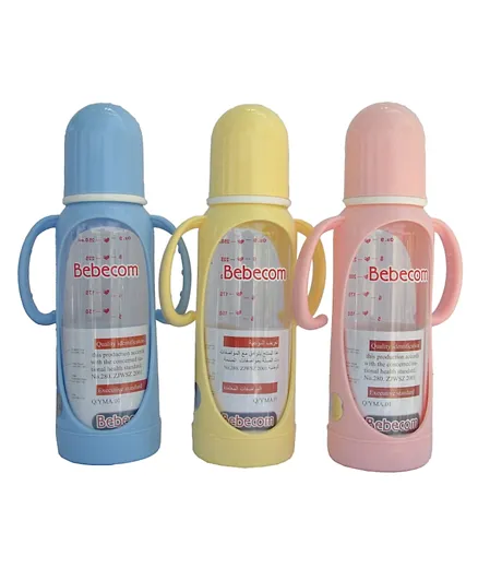Bebecom Standard Plastic Bottle (Colour May Vary) - 250 ml