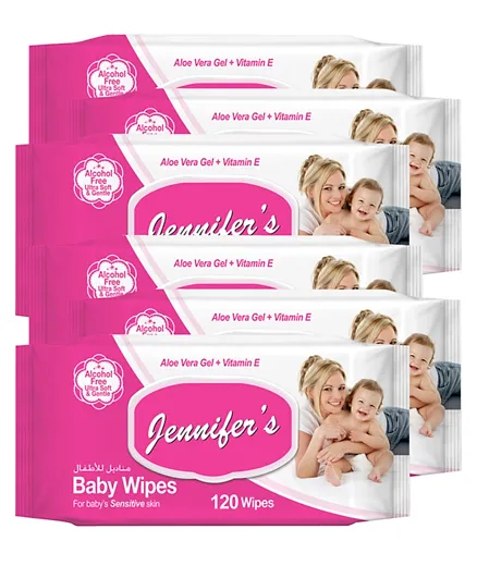 Jennifer's Pack of 6 Baby Wipes - 720 Wipes
