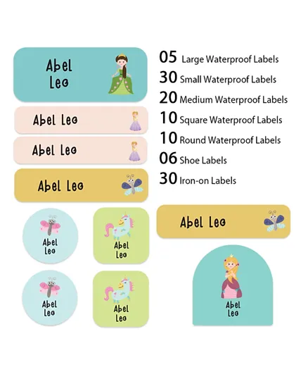 My Labels Waterproof Shoe and Iron On Labels 0238 - Pack of 111