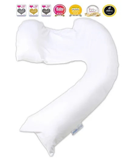 Mums & Bumps Dreamgenii Pregnancy Support and Feeding Pillow - White