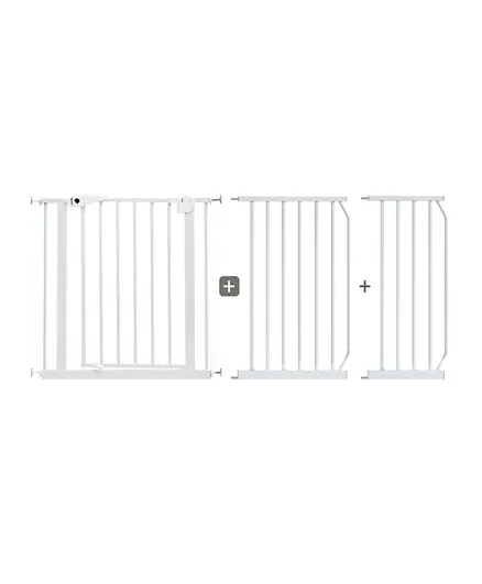 Babysafe Metal Safety Gate With Extensions White - 30 + 45 cm