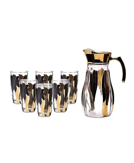 FINECCG 6 Piece Glass and a Jug Set