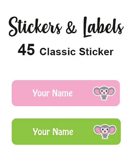 Ladybug Labels Personalised Stick On Labels Jacky - Pack of 45