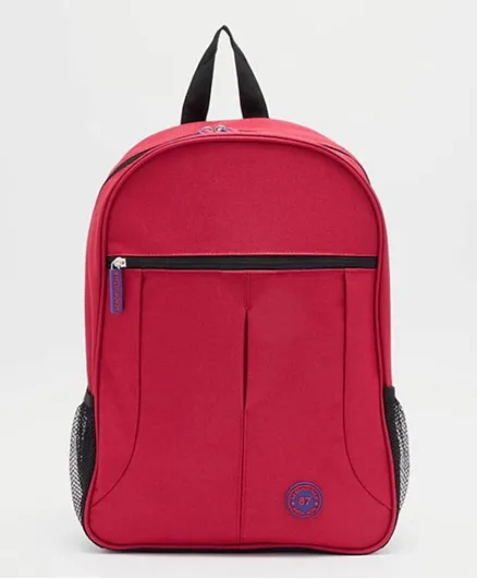 حقيبة ظهر ايروبوستال مع شعار العلامة التجارية - أحمر 6 إنش