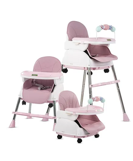 Baybee 4 In 1 Nora Convertible High Chair - Pink