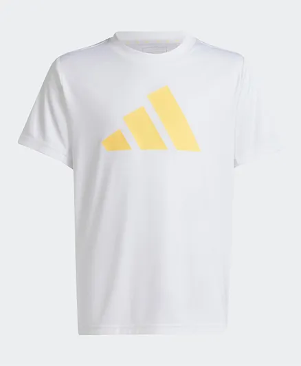 adidas Train Essentials Aeroready Logo Regular Fit T-Shirt - White
