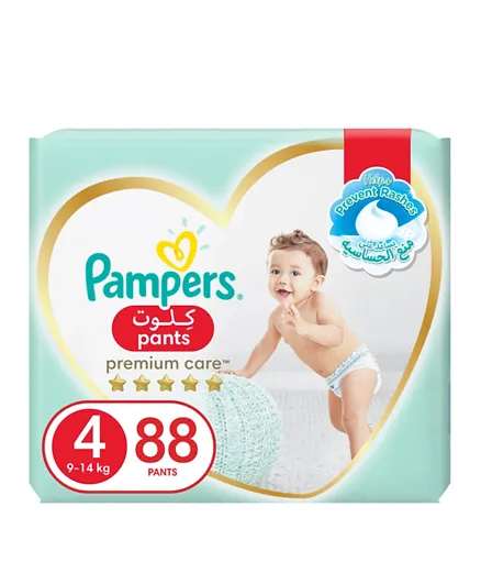 Pampers Premium Care Pants Diapers Size 4 -  88 Baby Diapers