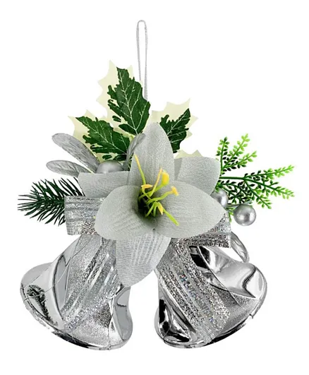 Christmas Magic Double Bells Silver - Pack of 1