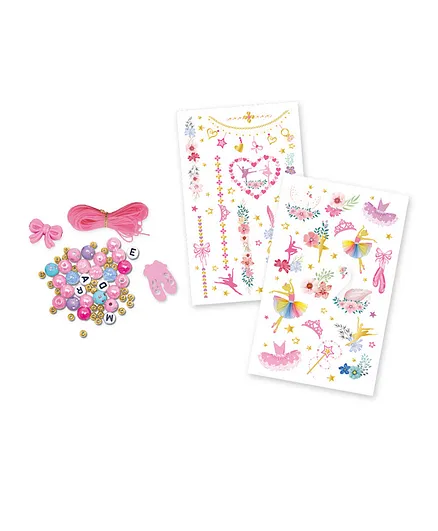 Hot Focus Dazzle Up Ballerina Temporary Tattoos & DIY Bracelets Kit - 7 Pieces Online in UAE ...