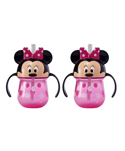 The First Years Minnie Baby Trainer Straw Cup with Handles - Pack of 2