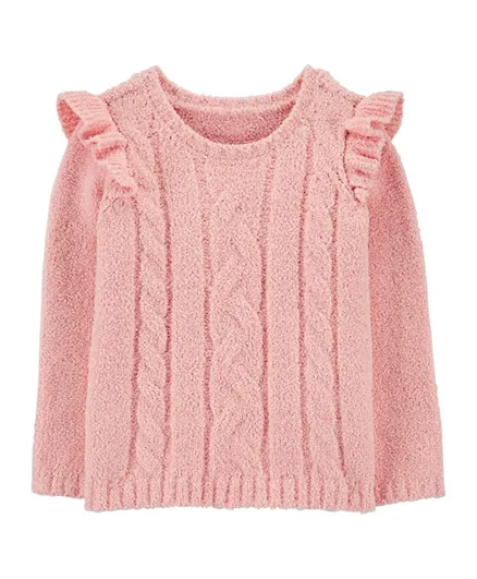 Carter's Cable Design Sweater - Pink
