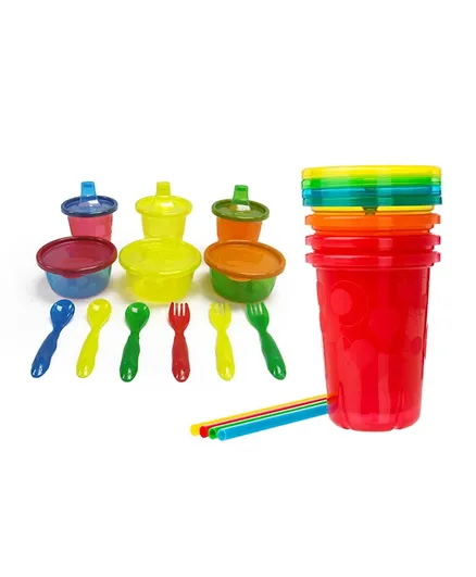 The First Years Take And 4 Pcs Toss Straw Cups + Take & Toss Multi - Pack of 16