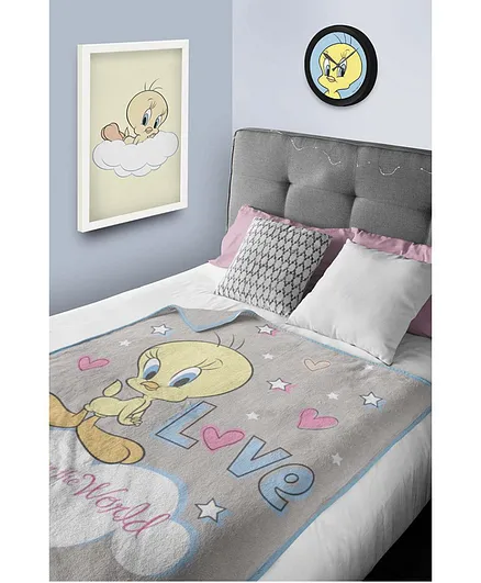 Warner Bros Tweety Flannel Blanket for Kids