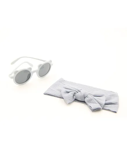DDANIELA  Ana Glasses and Headband Set For Babies and Girls - Grey