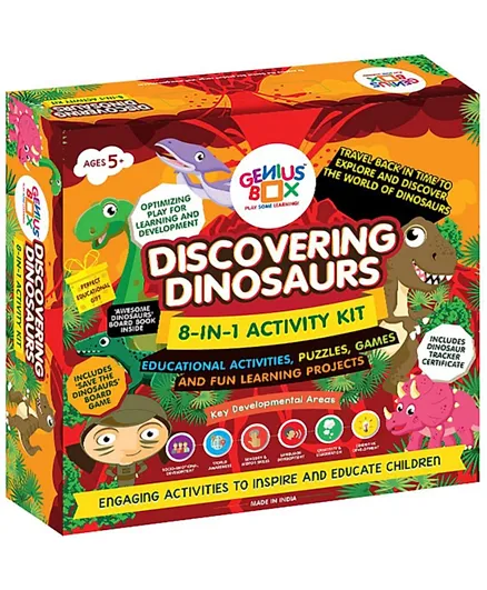 Genius Box 8 in 1 Discovering Dinosaurs Activity Kit - Multicolor