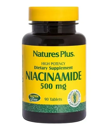NATURES PLUS Niacinamide 500 mg Tablets - 90 Pieces