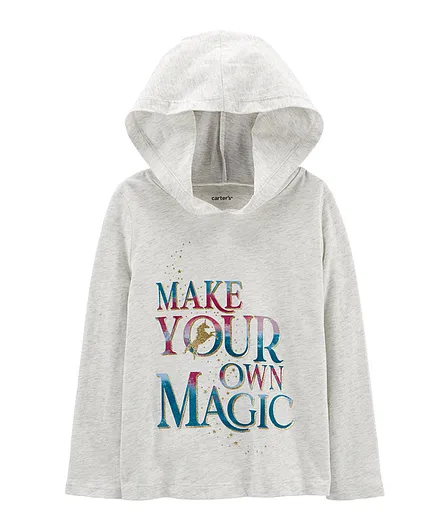 Carter's Make Your Own Magic French Terry Hoodie - Grey