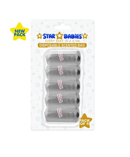 Star Babies Scented Bag Blister Grey - Pack of 5 (15 Each)