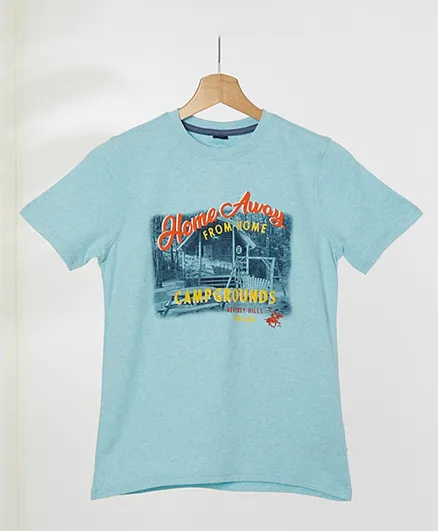 Beverly Hills Polo Club - Home Away Campground Tee - Blue