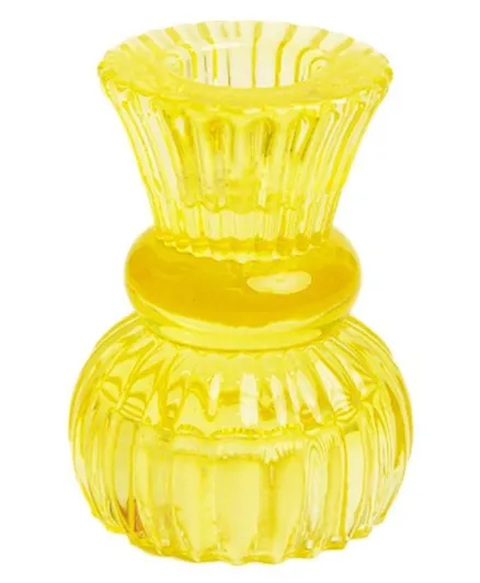 تالكينغ تيبلز حامل شمعة زجاجي صغير لون أصفر بوهو لعيد