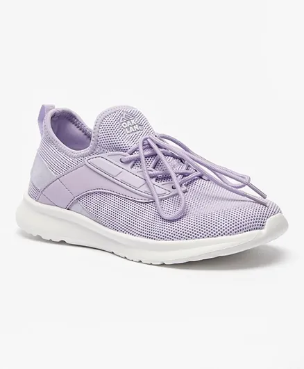 Oaklan by Shoexpress OAKLAN Textured Walking Shoes with Lace-Up Closure-PURPLE
