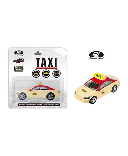 لعبة سيارة مصبوبة فروم فروم بتصميم تاكسي دبي بلون بيج من باور جوي
