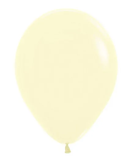 Sempertex Round Latex Balloons Fashion Pastel Matte Yellow - Pack of 50