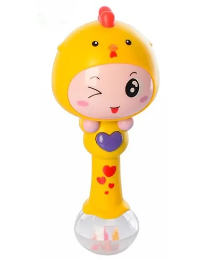 Hola Baby Toy Chicken Rattle with Music - Yellow