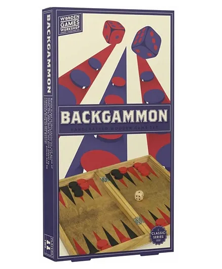 Professor Puzzle Wooden Backgammon Board Game - Brown