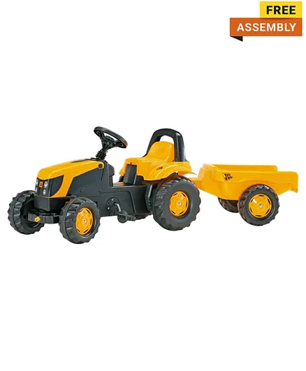 Rolly Toys JCB Ride On Tractor With Trailer - Yellow