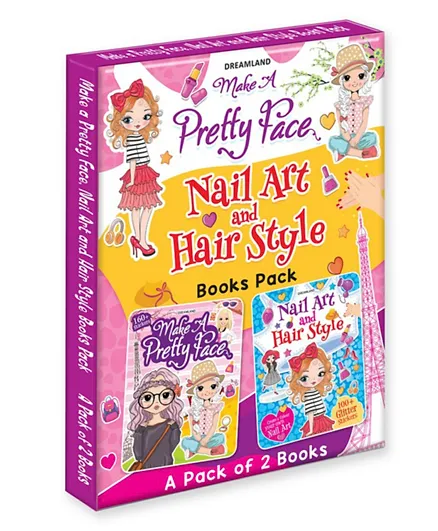 Pretty Face & Nail Art Hair Style 2 Books - English